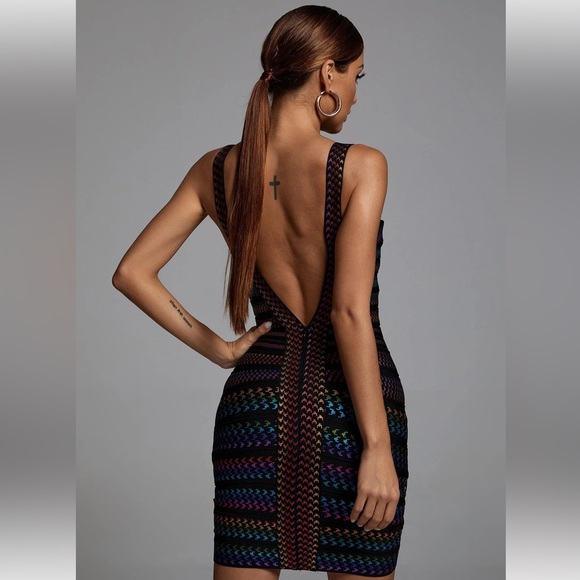 Bella Barnett rainbow bandage dress. I have both sizes: size S and XS. - Picture 1 of 5